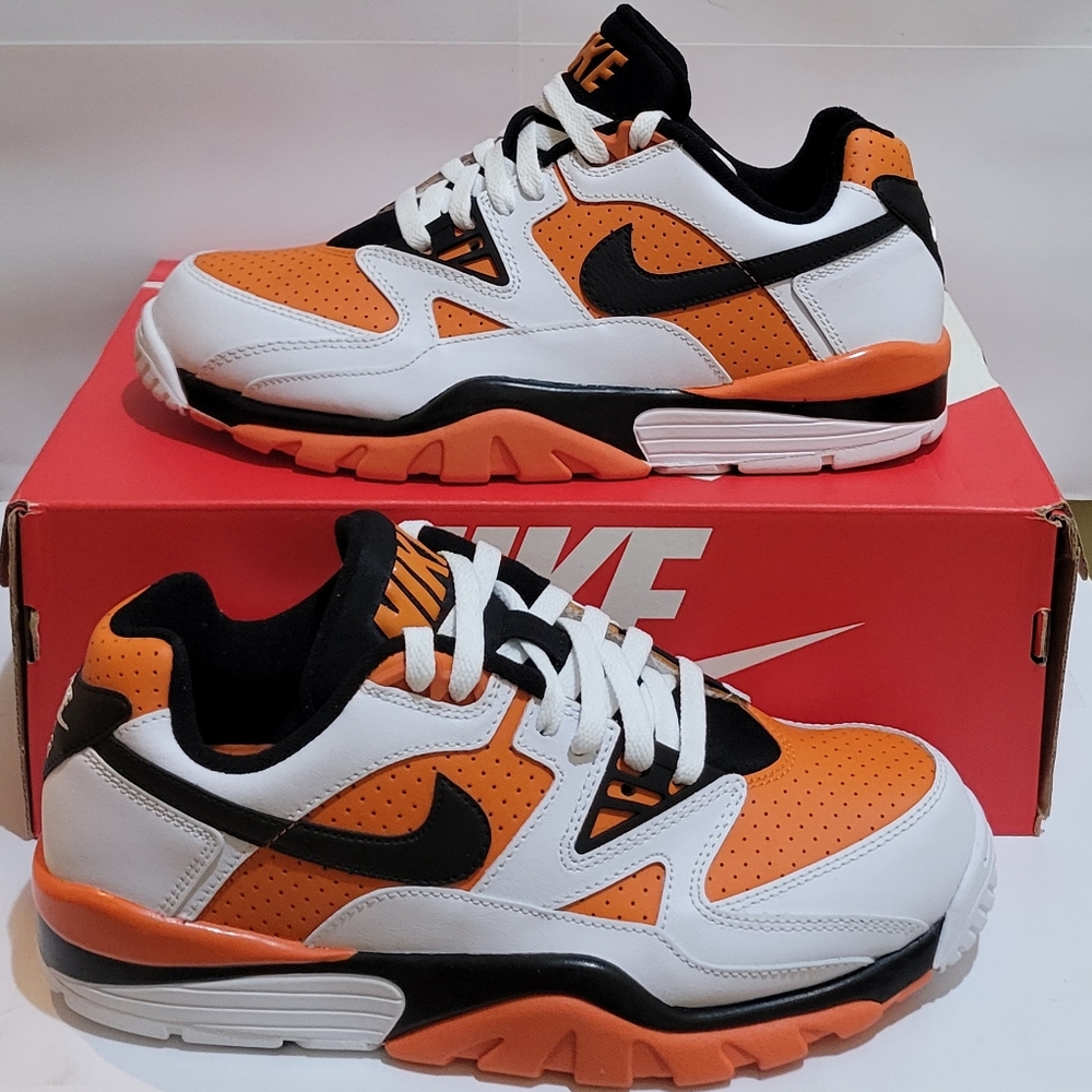 Nike White and Orange Athletic Shoes